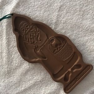 Longaberger Santa with Basket Father Christmas Cookie Mold 1990